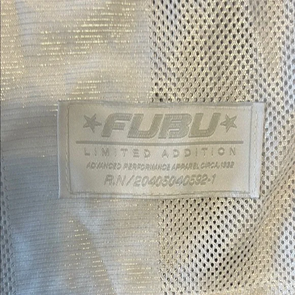 FUBU White Jersey Shirt Casual Style - Picture 3 of 4